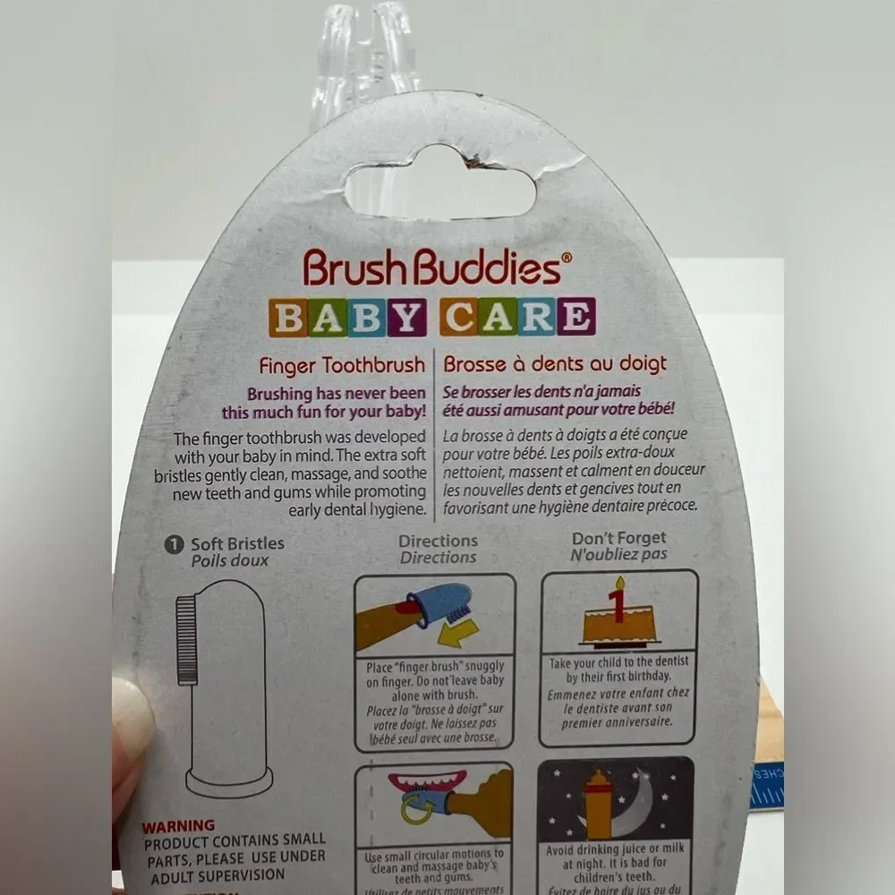 Brush Buddies Baby Care Finger Toothbrush‎ 0-3 Years Old BPA Free NEW Soft